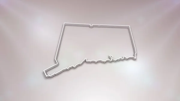 Connecticut State Map Usa Witte Achtergrond Handig Voor Politiek Verkiezingen — Stockfoto