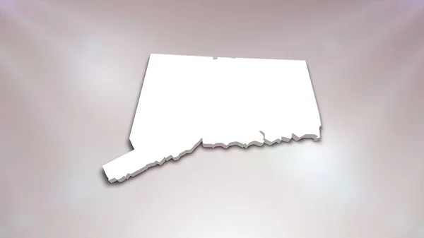 Connecticut State Map Usa Białym Tle Przydatne Polityce Wyborach Podróży — Zdjęcie stockowe