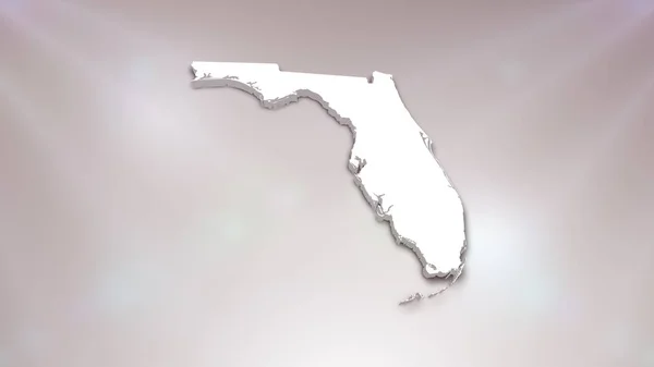 Florida State Map Usa Witte Achtergrond Handig Voor Politiek Verkiezingen — Stockfoto