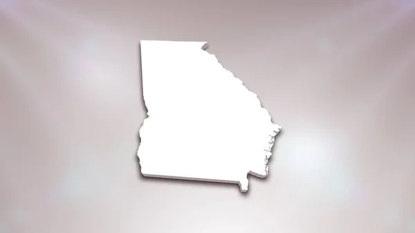Georgia State Map Witte Achtergrond Handig Voor Politiek Verkiezingen Reizen — Stockfoto