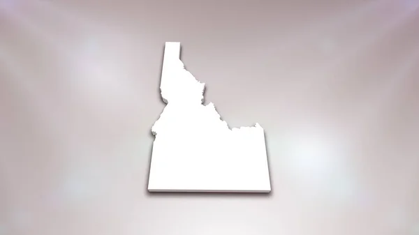 Idaho State Map Usa Auf Weißem Hintergrund Nützlich Für Politik — Stockfoto