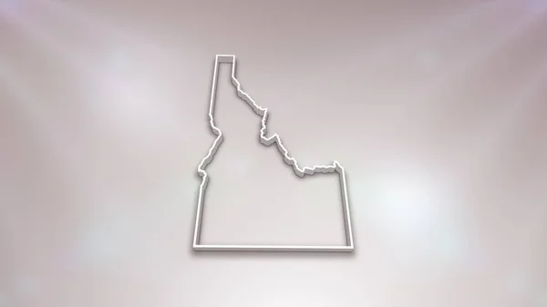 Idaho State Map Usa Auf Weißem Hintergrund Nützlich Für Politik — Stockfoto