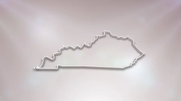 Kentucky State Map Usa Witte Achtergrond Handig Voor Politiek Verkiezingen — Stockfoto