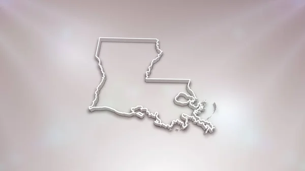 Louisiana State Map Usa Witte Achtergrond Handig Voor Politiek Verkiezingen — Stockfoto
