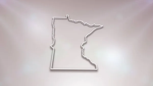 Minnesota State Map Usa White Background Useful Politics Elections Travel — Stock Photo, Image