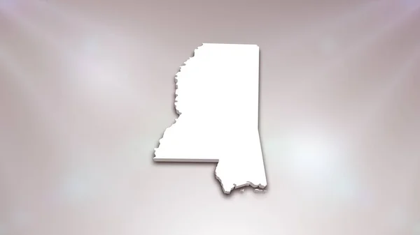 Mississippi State Map Usa Witte Achtergrond Handig Voor Politiek Verkiezingen — Stockfoto