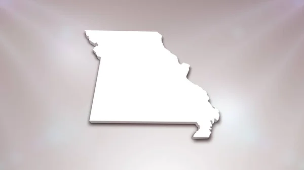 Missouri State Map Sobre Fondo Blanco Útil Para Política Elecciones — Foto de Stock