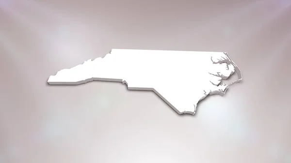 North Carolina State Map Usa Witte Achtergrond Handig Voor Politiek — Stockfoto