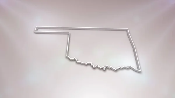 Oklahoma State Map Usa Auf Weißem Hintergrund Nützlich Für Politik — Stockfoto