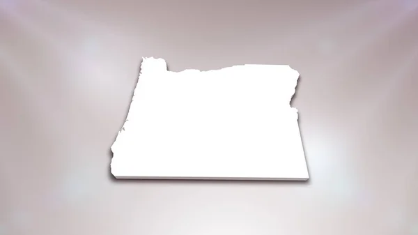 Карта Штата Орегон Сша Белом Фоне Полезная Политики Выборов Путешествий — стоковое фото