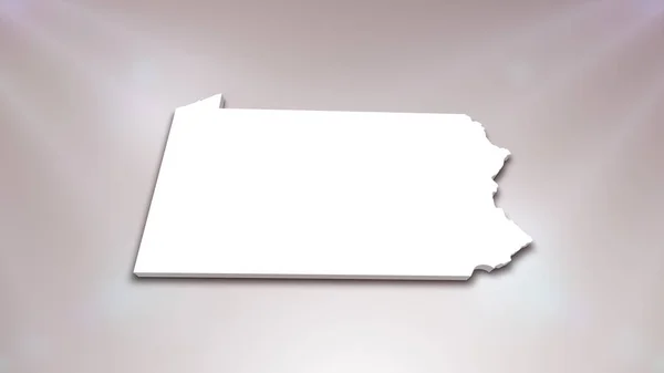 Pennsylvania State Map Usa White Background Useful Politics Elections Travel — Stock Photo, Image