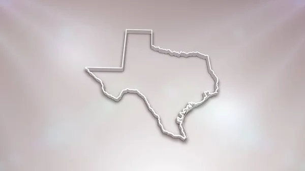 Texas State Map Usa Auf Weißem Hintergrund Nützlich Für Politik — Stockfoto