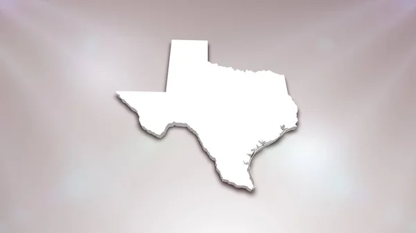 Texas State Map Usa White Background Useful Politics Elections Travel — Stock Photo, Image