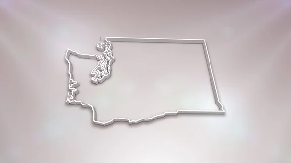 Washington State Map Usa Auf Weißem Hintergrund Nützlich Für Politik — Stockfoto