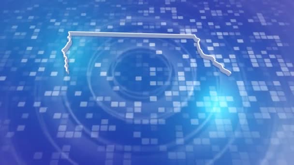 Iowa Eyaleti Minimal Arkaplan Haritası Usa Ülke Haritalı Çoklu Amaç — Stok video