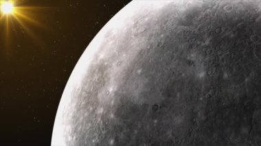 Kusursuz Döngülü Gerçekçi Merkür Gezegeni Canlandırması
