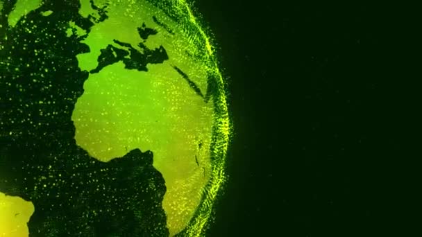 Abstract High Tech Aarde Globe Animatie Met Naadloze Lus — Stockvideo