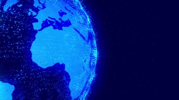 Absztrakt High Tech Earth Globe Animation Zökkenőmentes Hurokkal — Stock videók