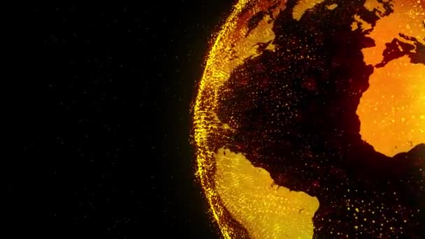 Streszczenie High Tech Earth Globe Animation Płynną Pętlą — Wideo stockowe