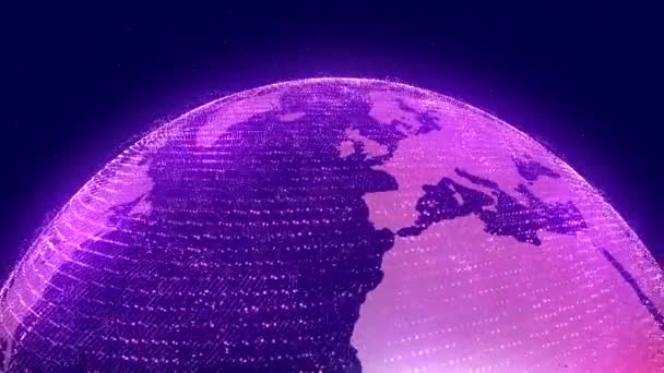 Streszczenie High Tech Earth Globe Animation Płynną Pętlą — Wideo stockowe