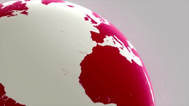 Abstrakt White Corporate Earth Globe Animation Seamless Loop — Stock video