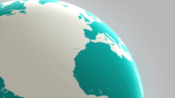 Absztrakt White Corporate Earth Globe Animation Zökkenőmentes Hurokkal — Stock videók