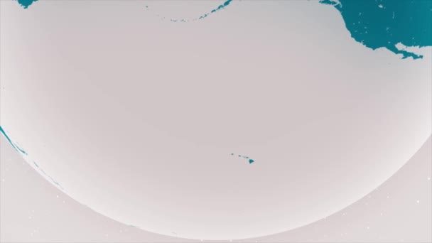 Streszczenie White Corporate Earth Globe Animation Płynną Pętlą — Wideo stockowe