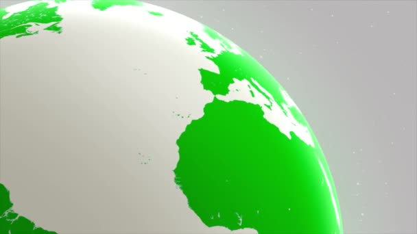 Astratto Bianco Corporate Earth Globe Animazione Con Seamless Loop — Video Stock