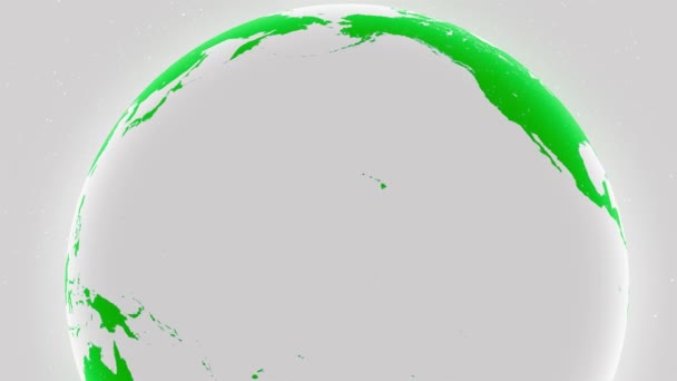 Абстрактная Белая Карликовая Анимированная Земля Бесшовной Петлей — стоковое видео