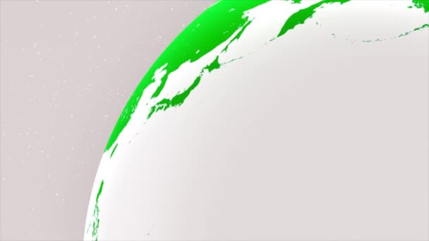 Animación Corporativa Blanca Abstracta Del Globo Tierra Con Lazo Inconsútil — Vídeo de stock