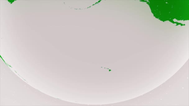 Abstract White Corporate Earth Globe Animation Seamless Loop — Stock Video