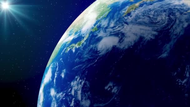 Realisztikus Earth Globe Animáció Zökkenőmentes Hurokkal — Stock videók