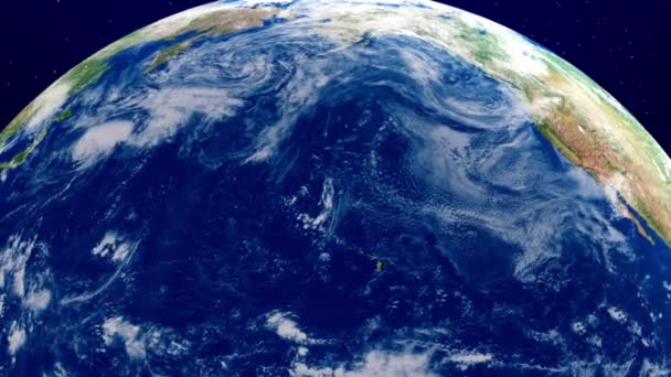 Realistyczna Animacja Earth Globe Płynną Pętlą — Wideo stockowe