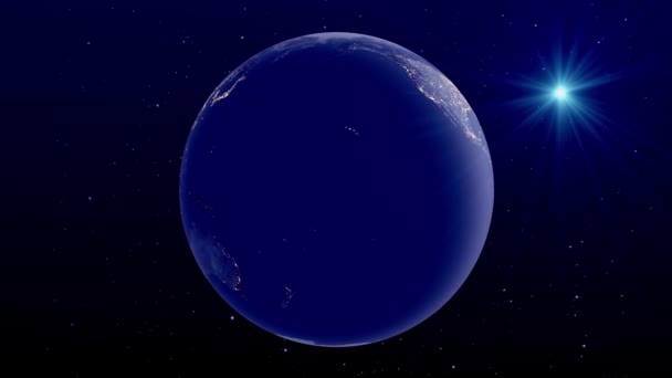 Понимание Земли Ночное Время Помощью Безморской Петли Вид Землю Борта — стоковое видео