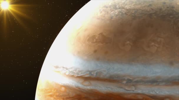 Realistyczna Animacja Planety Jowisza Płynną Pętlą — Wideo stockowe