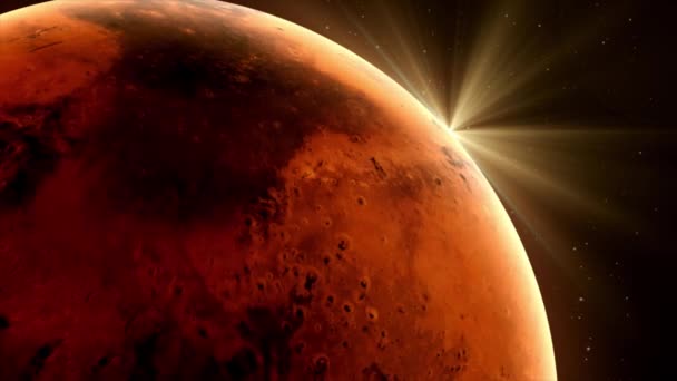 Realistyczna Animacja Mars Planet Płynną Pętlą — Wideo stockowe