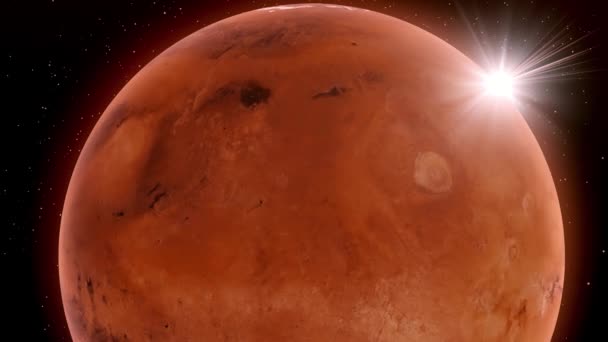 Реалістична Анімація Планети Марс Безшовною Петлею — стокове відео