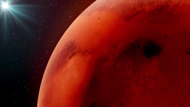 Realistic Mars Planet Animation Seamless Loop — Stock Video