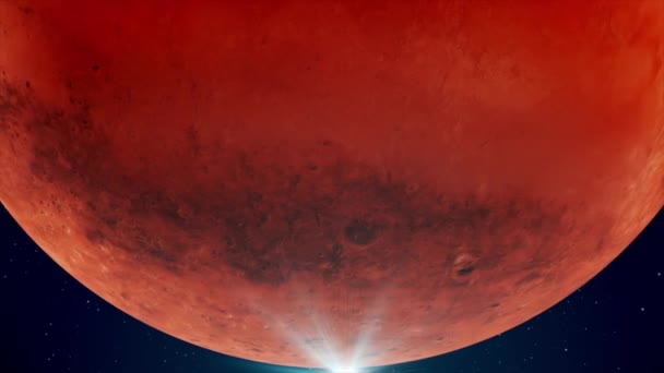 Realistische Animation Des Mars Planeten Mit Nahtloser Schleife — Stockvideo
