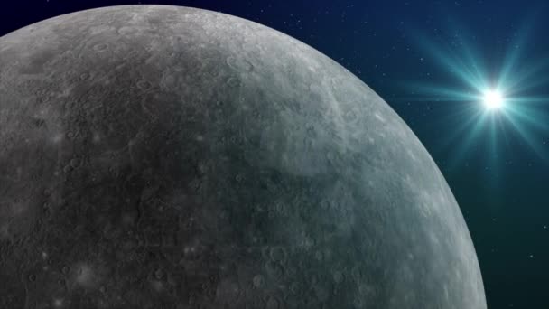 Realisztikus Mercury Planet Animáció Zökkenőmentes Hurokkal — Stock videók
