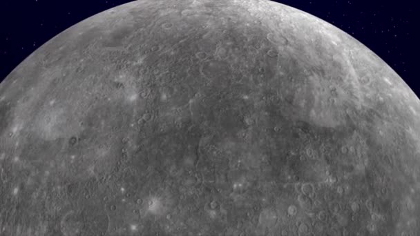 Animație Realistă Planetei Mercur Buclă Fără Sudură — Videoclip de stoc
