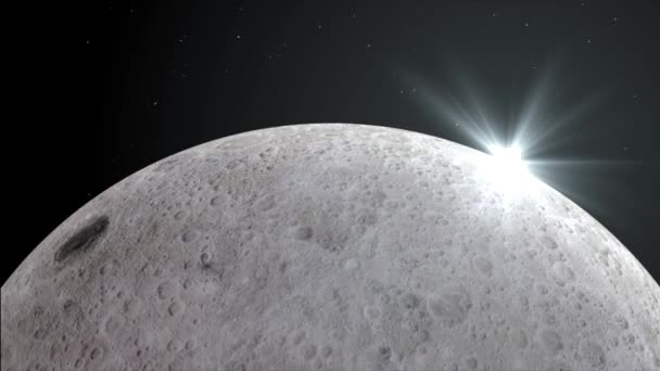 Реалістична Місячна Анімація Безшовною Петлею — стокове відео