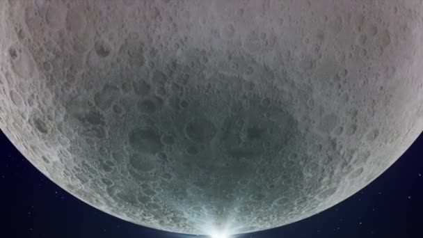 Realistisk Månanimation Med Sömlös Ögla — Stockvideo