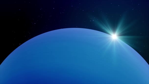 シームレスループによる現実的なネプチューン惑星アニメーション — ストック動画