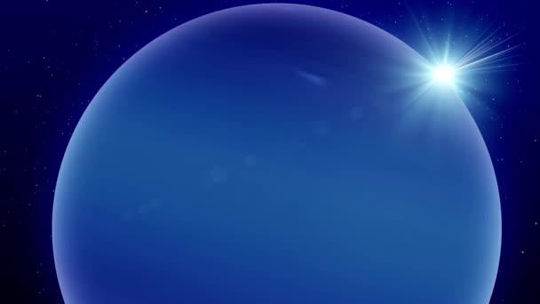 具有无缝圈的现实海王星行星动画 — 图库视频影像