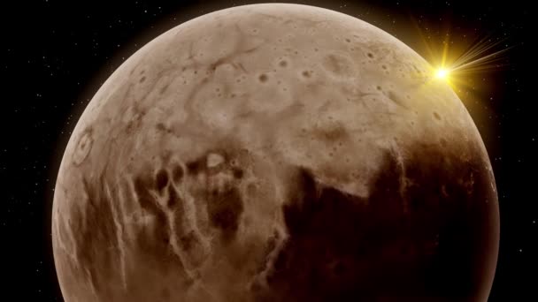 Animation Réaliste Pluton Planet Avec Boucle Sans Couture — Video