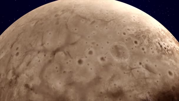 具有无缝线的现实冥王星行星动画 — 图库视频影像