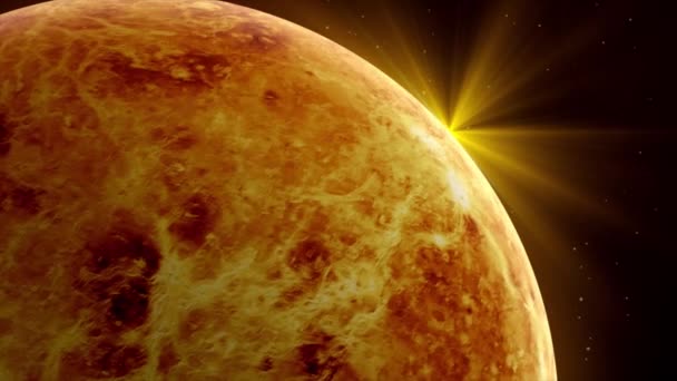 Realisztikus Venus Planet Animáció Zökkenőmentes Hurokkal — Stock videók