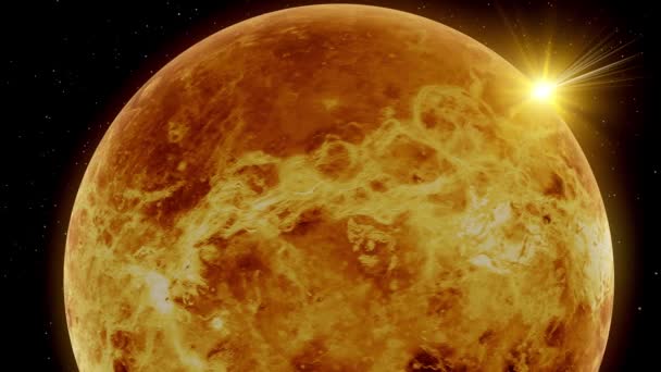 Animație Realistă Planetei Venus Buclă Fără Sudură — Videoclip de stoc