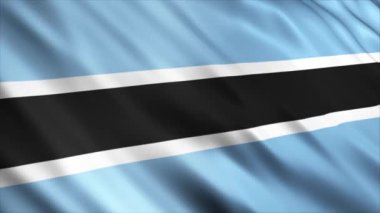 Botswana Ulusal Bayrak Animasyonu, Yüksek Kalite Dalgalanan Bayrak Animasyonu Kusursuz Döngü ile Gerekli Süreyi Uzatın